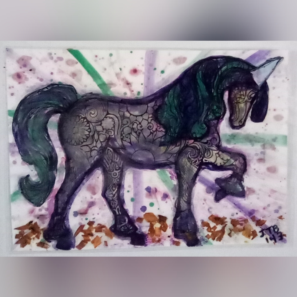 🎨Galarian Rapidash Watercolor Painting Art🖼